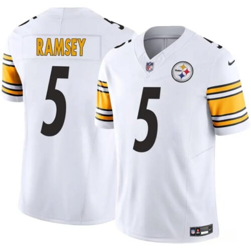 White Pittsburgh Steelers #5 Jalen Ramsey 2025 F.U.S.E. Vapor Limited Stitched Football Jersey - PSJ81