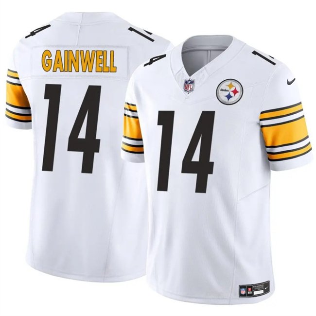White Pittsburgh Steelers #14 Kenneth Gainwell 2025 F.U.S.E. Vapor Limited Stitched Football Jersey - PSJ124