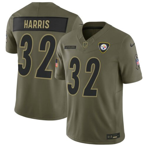 Olive Pittsburgh Steelers #32 Franco Harris 2025 F.U.S.E. Salute to Service Limited Stitched Football Jersey - PSJ327