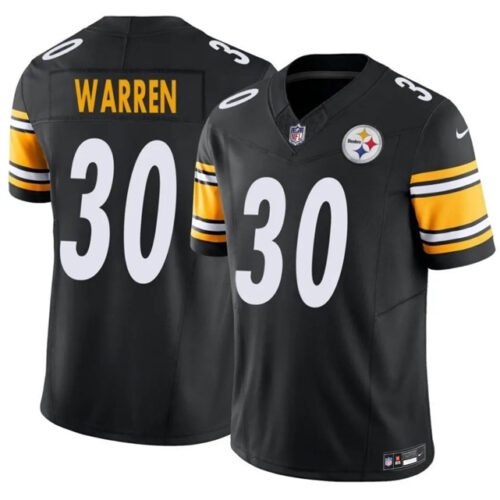 Black Pittsburgh Steelers #30 Jaylen Warren 2025 F.U.S.E. Vapor Untouchable Limited Stitched Jersey - PSJ784