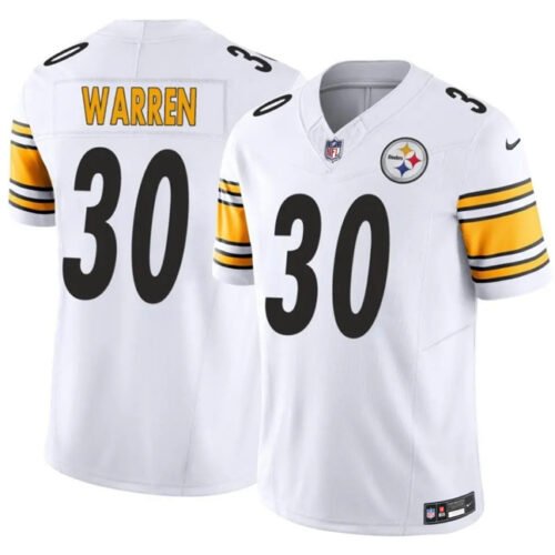 White Pittsburgh Steelers #30 Jaylen Warren 2025 F.U.S.E. Vapor Limited Stitched Football Jersey - PSJ405