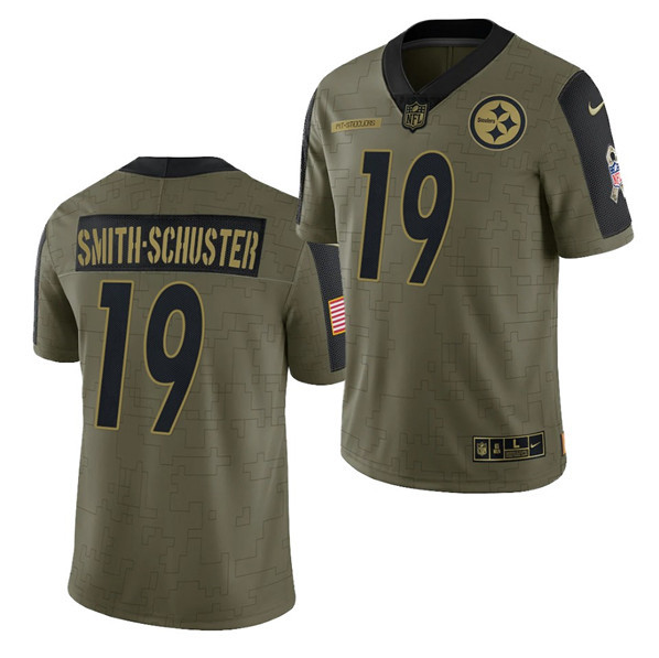 Olive Pittsburgh Steelers #19 JuJu Smith-Schuster 2021 Salute To Service Limited Stitched Jersey - PSJ517