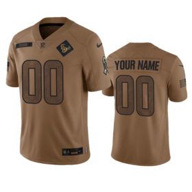 Brown Houston Texans Active Player Custom 2023 Salute To Service Limited Stitched Jersey - HTJ398