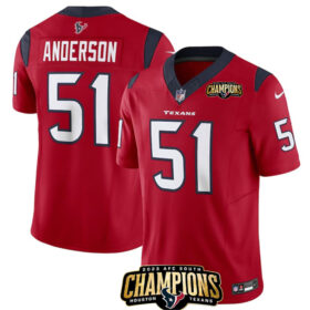 Red Houston Texans #51 Will Anderson Jr. 2023 F.U.S.E. AFC South Champions Patch Vapor Untouchable Limited Stitched Football Jersey - HTJ59