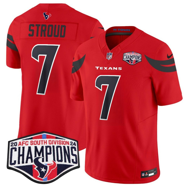 Red Houston Texans #7 C.J. Stroud F.U.S.E. 2024 AFC South Division Champions Vapor Limited Stitched Football Jersey - HTJ341