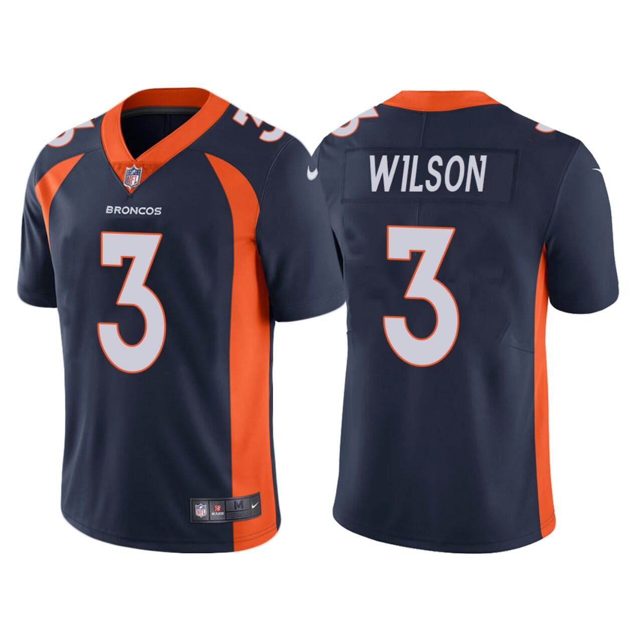 Navy Denver Broncos #3 Russel Wilson Vapor Untouchable Limited Stitched Jersey