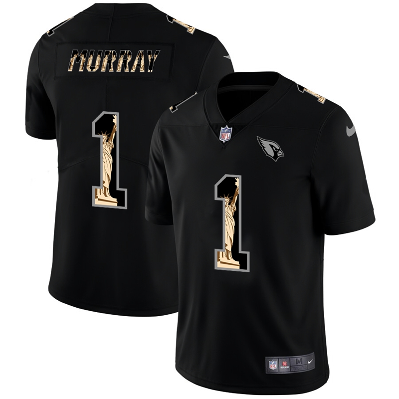 Arizona Cardinals #1 Kyler Murray Carbon Black Vapor Statue Of Liberty Limited NFL Jersey - ACJ292