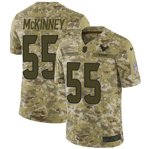 Nike Texans #55 Benardrick McKinney Camo Stitched NFL Limited 2018 Salute To Service Jersey - HTJ227