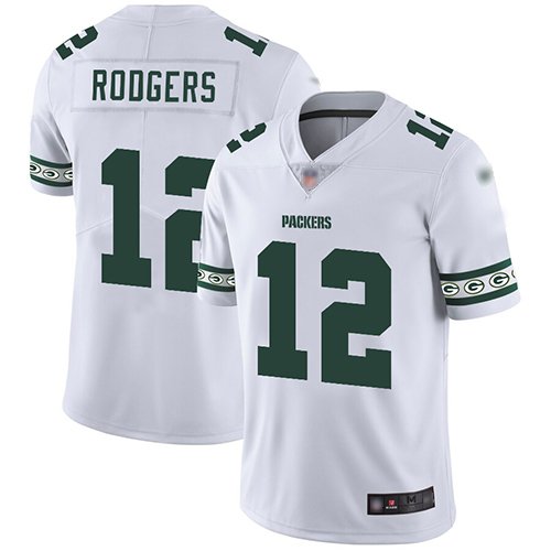 Nike Packers #12 Aaron Rodgers White Stitched NFL Limited Team Logo Fashion Jersey - GBJ473