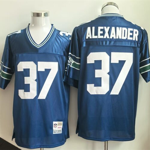 Royal Seattle Seahawks #37 KShaun Alexander Throwback Stitched Football Jersey