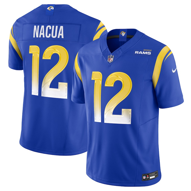 Blue Los Angeles Rams #12 Puka Nacua 2024 F.U.S.E. Vapor Untouchable Stitched Football Jersey - LAR198