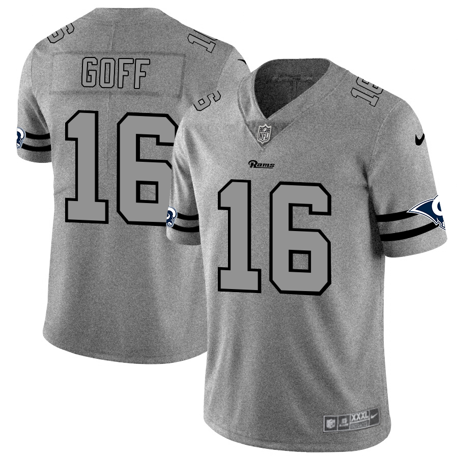Los Angeles Rams #16 Jared Goff Nike Gray Gridiron II Vapor Untouchable Limited NFL Jersey - LAR350