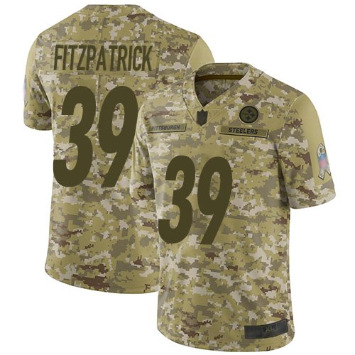 Nike Steelers #39 Minkah Fitzpatrick Camo Stitched NFL Limited 2018 Salute To Service Jersey - PSJ77