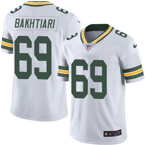 Nike Packers #69 David Bakhtiari White Stitched NFL Vapor Untouchable Limited Jersey - GBJ448