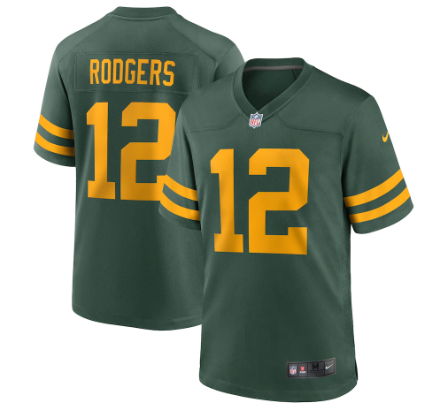 Green Green Bay Packers #12 Aaron Rodgers 2021 Stitched Football Jersey - GBJ413