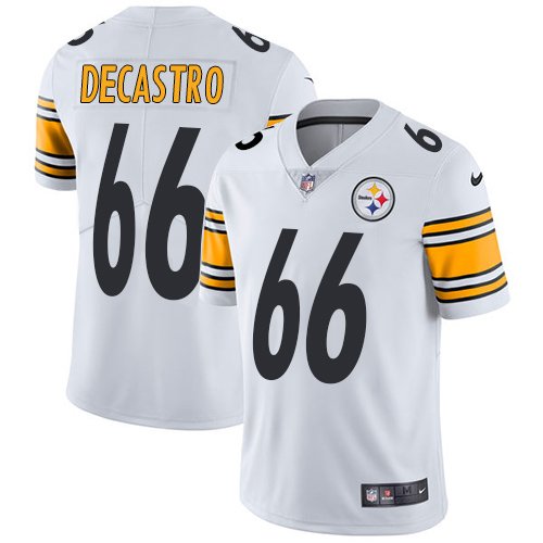 Nike Steelers #66 David DeCastro White Stitched NFL Vapor Untouchable Limited Jersey - PSJ746