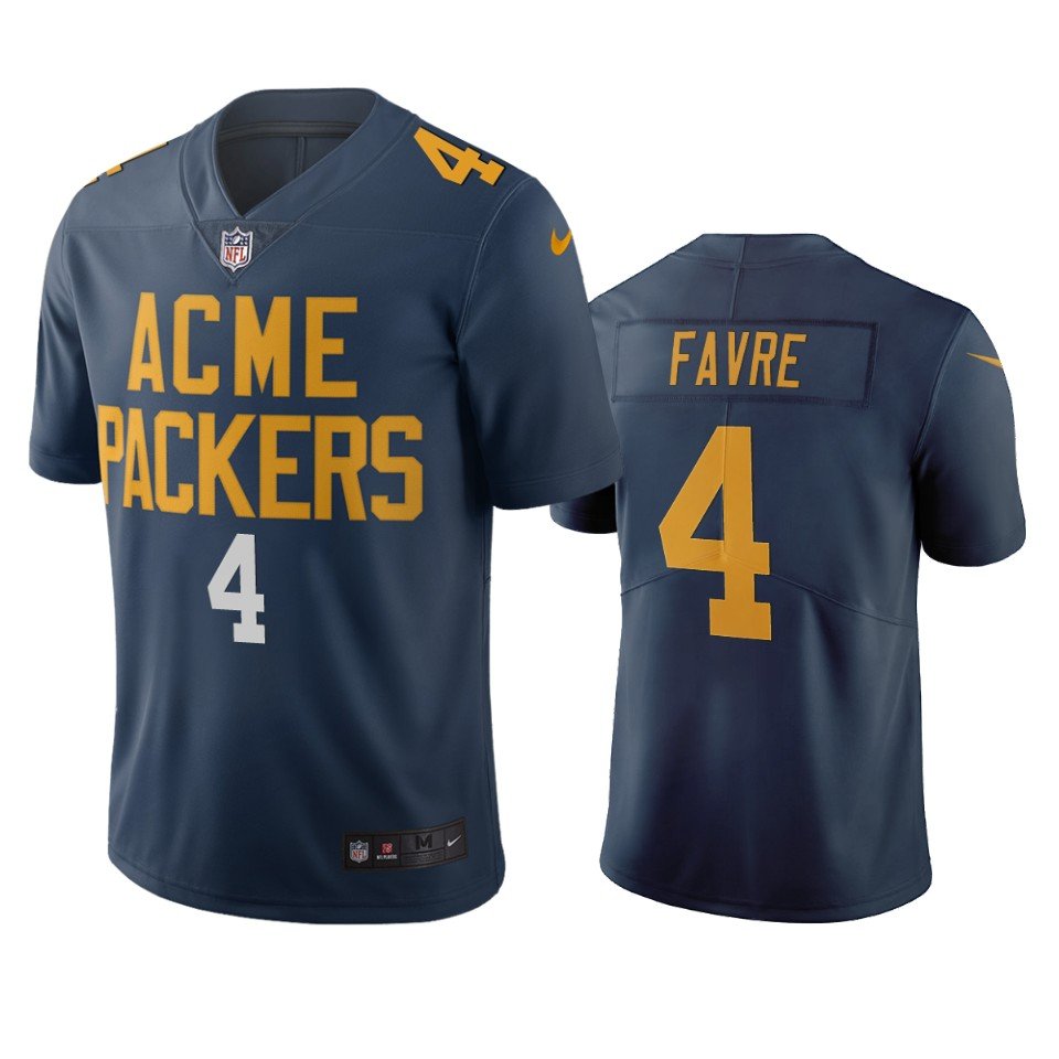 Green Bay Packers #4 Brett Favre Navy Vapor Limited City Edition NFL Jersey - GBJ631