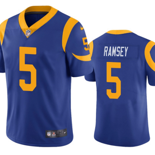 Blue Los Angeles Rams #5 Jalen Ramsey Vapor Untouchable Limited Stitched Jersey - LAR617