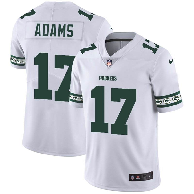 Green Bay Packers #17 Davante Adams Nike White Team Logo Vapor Limited NFL Jersey - GBJ541