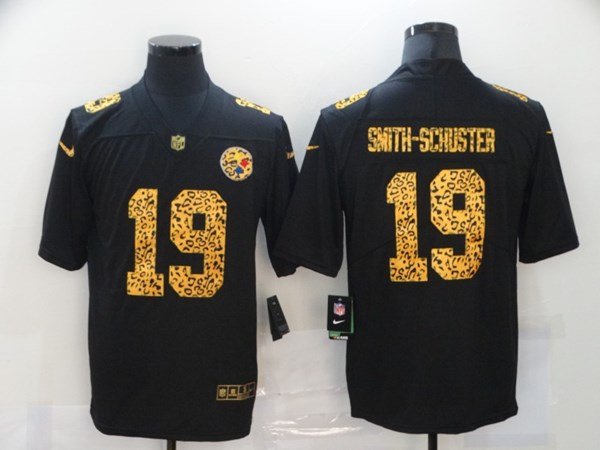 Pittsburgh Steelers #19 JuJu Smith-Schuster 2020 Black Leopard Print Fashion Limited Stitched Jersey - PSJ621