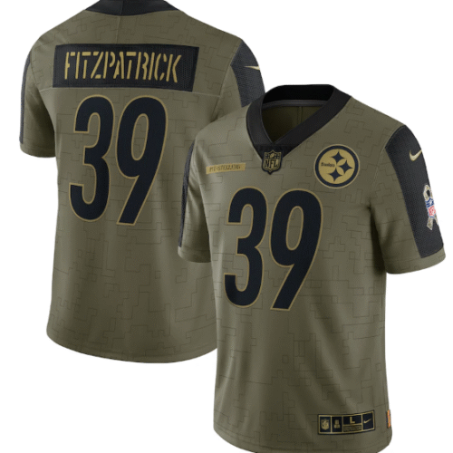 Olive Pittsburgh Steelers #39 Minkah Fitzpatrick 2021 Salute To Service Limited Stitched Jersey - PSJ309