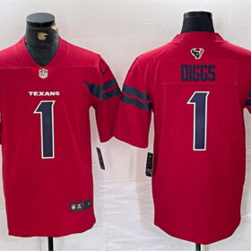 Red Houston Texans #1 Stefon Diggs Vapor Untouchable Stitched Football Jersey - HTJ06