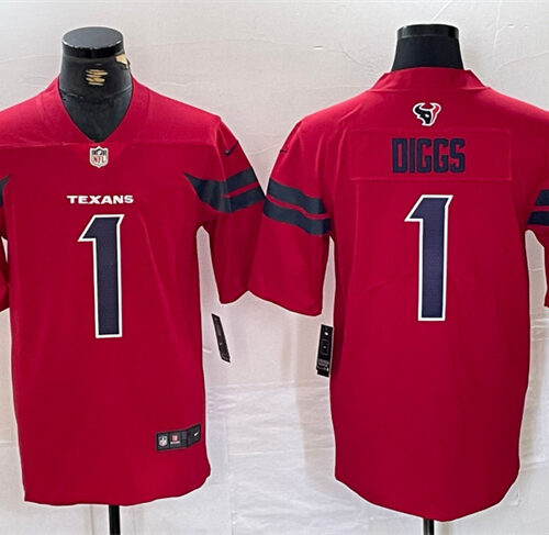 Red Houston Texans #1 Stefon Diggs Vapor Untouchable Stitched Football Jersey - HTJ06