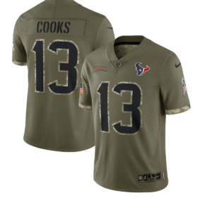 Olive Houston Texans #13 Brandin Cooks 2022 Salute To Service Limited Stitched Jersey - HTJ382