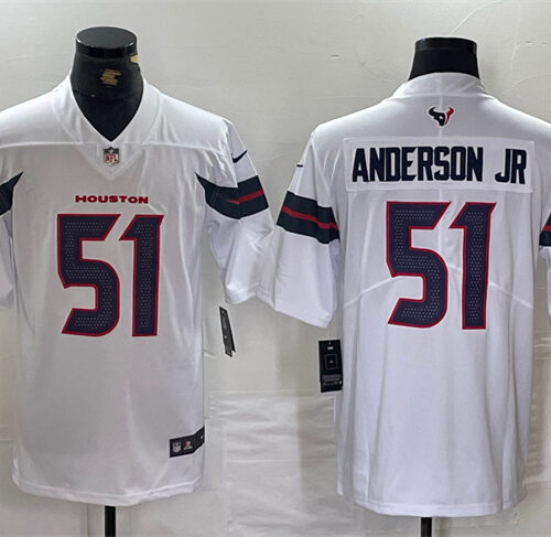 White Houston Texans #51 Will Anderson Jr. Vapor Untouchable Stitched Football Jersey - HTJ388