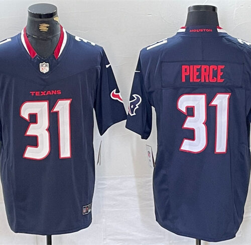 Navy Houston Texans #31 Dameon Pierce F.U.S.E. Vapor Limited Stitched Football Jersey - HTJ58