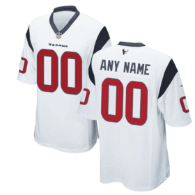 White Houston Texans Active Player Custom  Stitched Game Jersey - HTJ63