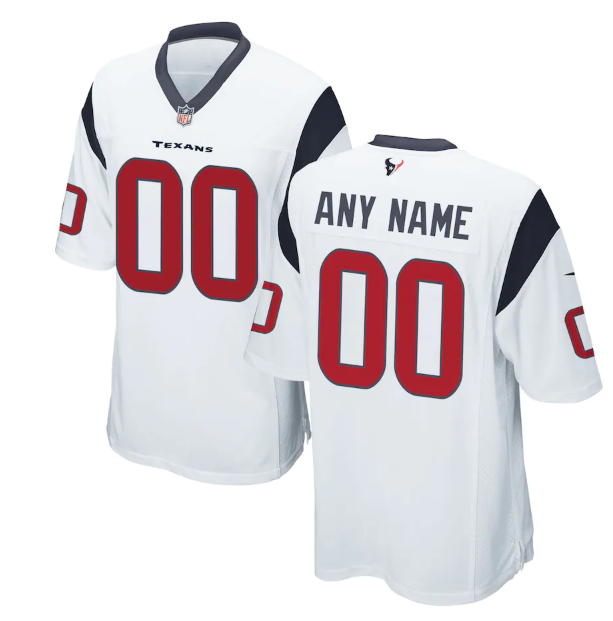 White Houston Texans Active Player Custom  Stitched Game Jersey - HTJ63