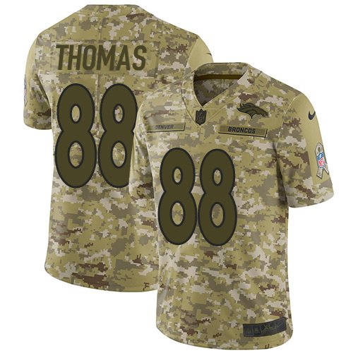 Nike Broncos #88 Demaryius Thomas Camo Stitched NFL Limited 2018 Salute To Service Jersey