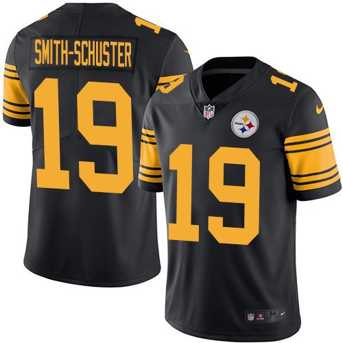 Nike Steelers #19 JuJu Smith-Schuster Black Stitched NFL Limited Rush Jersey - PSJ165