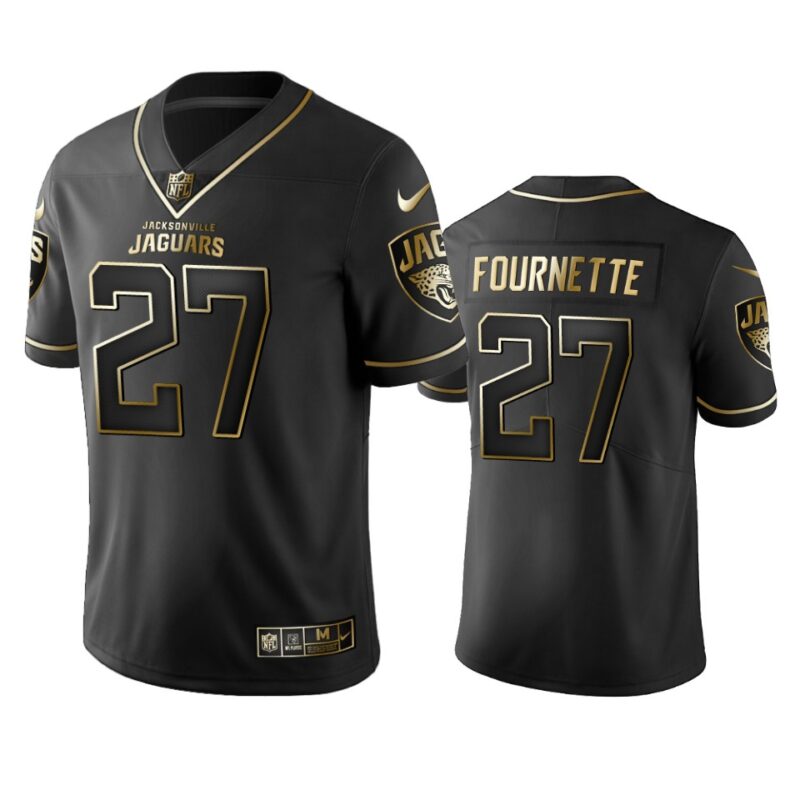 Jaguars #27 Leonard Fournette Stitched NFL Vapor Untouchable Limited Black Golden Jersey - JVG140
