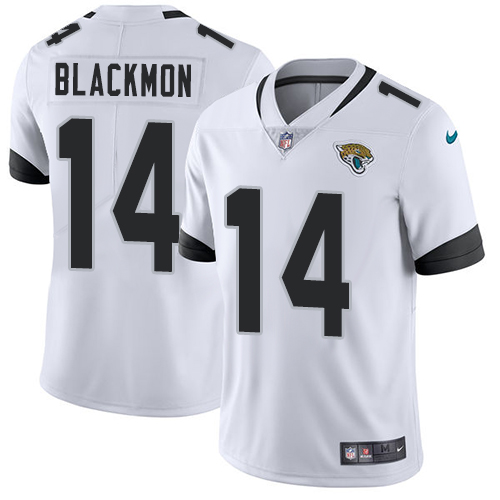 Nike Jaguars #14 Justin Blackmon White Stitched NFL Vapor Untouchable Limited Jersey - JVG152