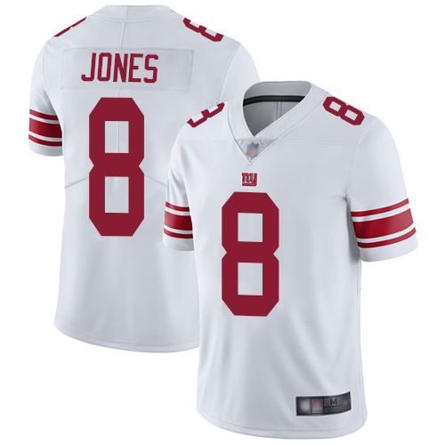 Nike Giants #8 Daniel Jones White Stitched NFL Vapor Untouchable Limited Jersey - NYG29