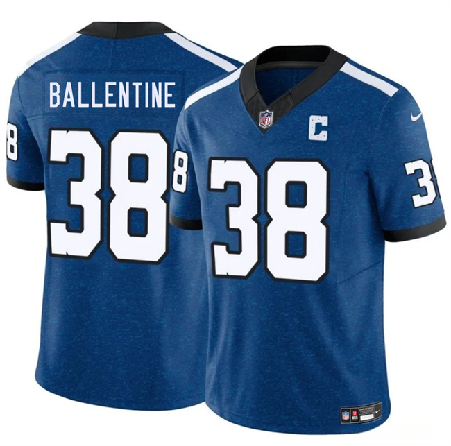 Blue Indianapolis Colts #38 Corey Ballentine 2025 F.U.S.E. Throwback Vapor Limited Stitched Football Jersey - IDC21