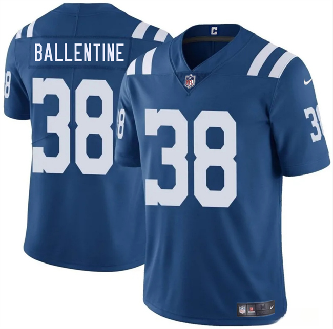 Blue Indianapolis Colts #38 Corey Ballentine 2025 Vapor Limited Stitched Football Jersey - IDC07