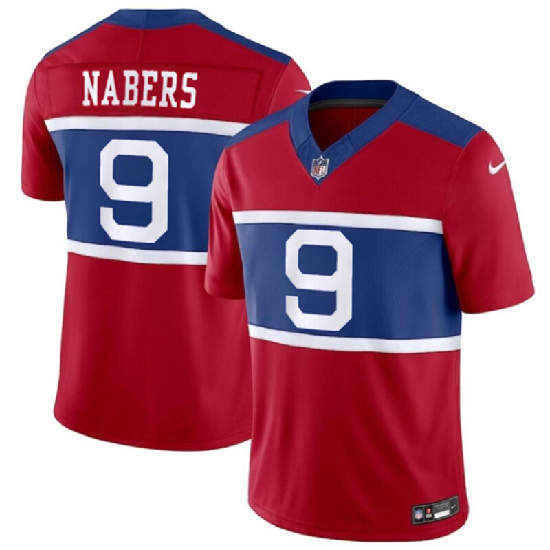 Red New York Giants #9 Malik Nabers Century Alternate Vapor F.U.S.E. Limited Stitched Football Jersey - NYG07
