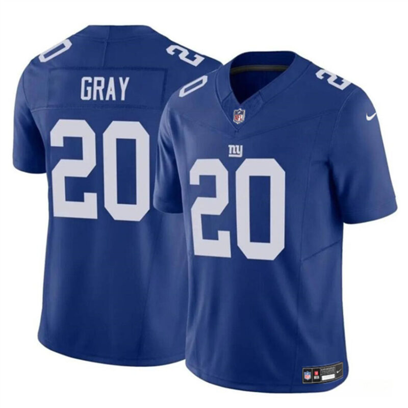 Blue New York Giants #20 Eric Gray 2023 F.U.S.E. Vapor Untouchable Limited Stitched Jersey - NYG151