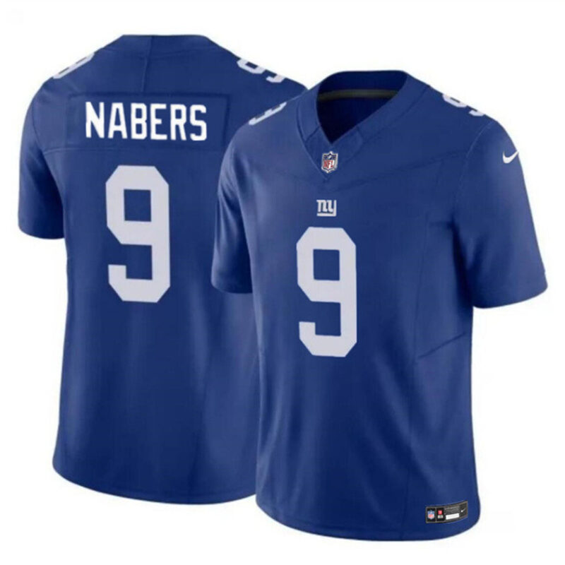 Blue New York Giants #9 Malik Nabers 2024 Draft F.U.S.E. Vapor Untouchable Limited Stitched Jersey - NYG35