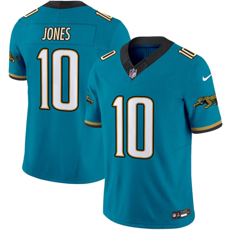 Teal Jacksonville Jaguars #10 Mac Jones 2024 F.U.S.E. Prowler Throwback Vapor Limited Stitched Football Jersey - JVG117