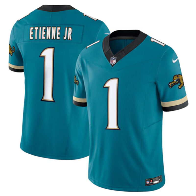 Teal Jacksonville Jaguars #1 Travis Etienne JR 2024 F.U.S.E. Prowler Throwback Vapor Limited Stitched Football Jersey - JVG125