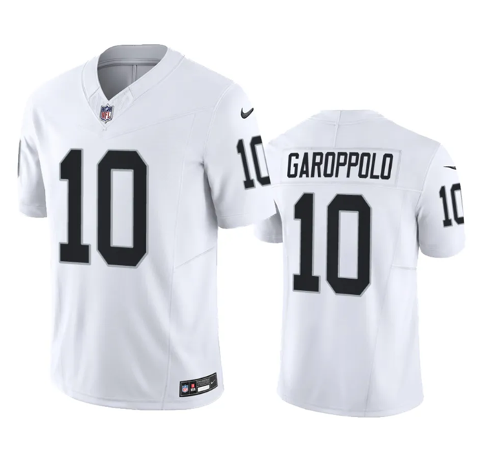 White Las Vegas Raiders #10 Jimmy Garoppolo 2023 F.U.S.E Vapor Untouchable Stitched Football Jersey - LVR37