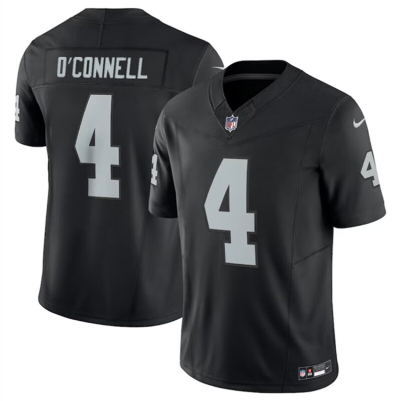 Black Las Vegas Raiders #4 Aidan O'Connell 2023 F.U.S.E Vapor Untouchable Stitched Football Jersey - LVR32