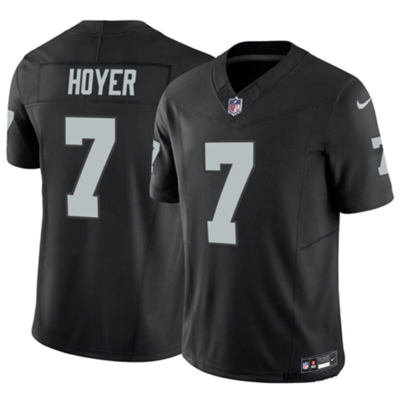 Black Las Vegas Raiders #7 Brian Hoyer 2023 F.U.S.E Vapor Untouchable Stitched Football Jersey - LVR148