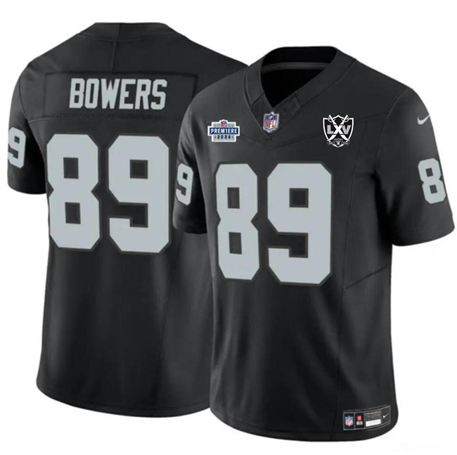 Black Las Vegas Raiders #89 Brock Bowers 2024 F.U.S.E 65th Anniversary Patch Vapor Stitched Football Jersey - LVR59