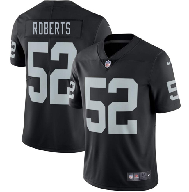 Black Las Vegas Raiders #52 Elandon Roberts 2025 Vapor Stitched Football Jersey - LVR61