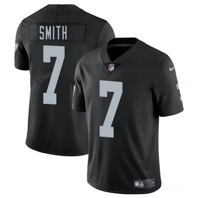Black Las Vegas Raiders #7 Geno Smith 2025 Vapor Stitched Football Jersey - LVR275